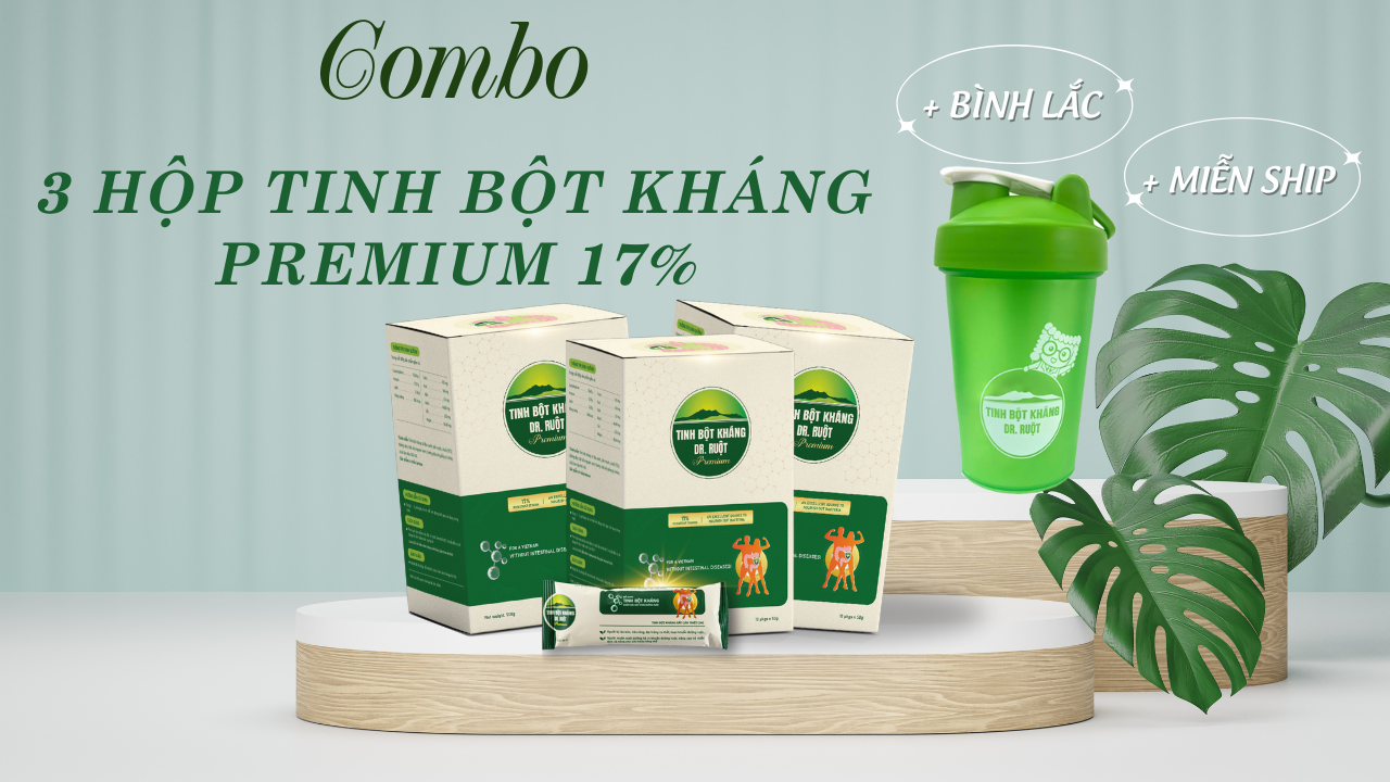 Combo 3 hộp tinh bột kháng Premium 17%